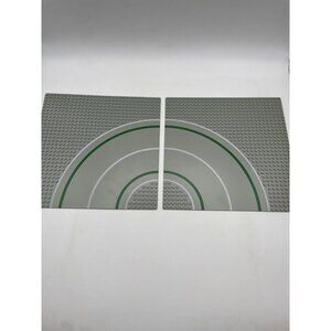 2 Vintage curved Lego baseplates 32x32